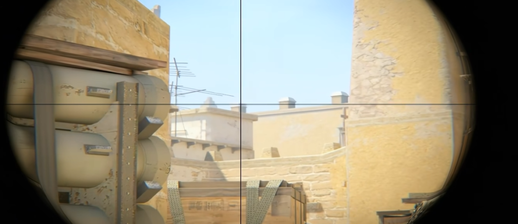 A1 anti-rush molotov aim point — running throw from chimney position