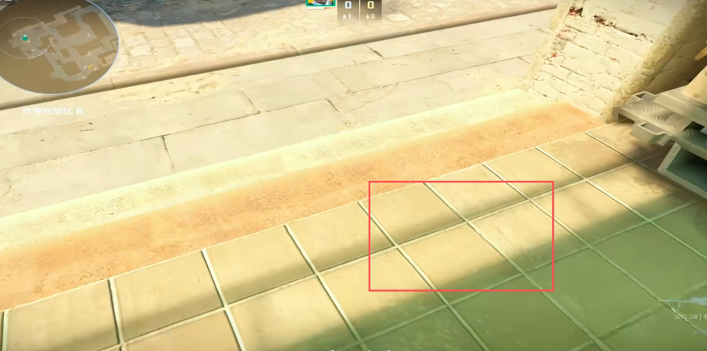 Deep B window molotov — horizontal beam aim point outside B window