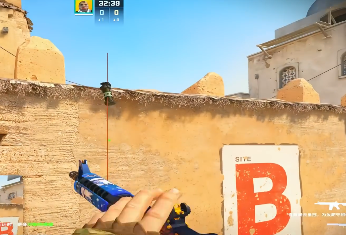 Dog door safe peek position for Dust2 mid info