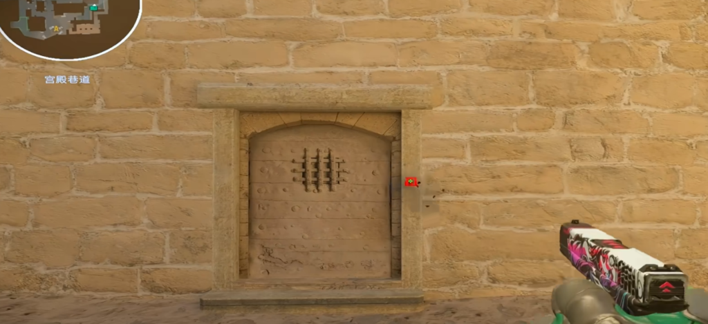 Jump smoke version 2 lineup — door frame diagonal edge aim point